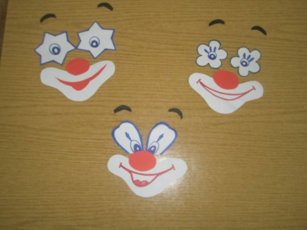 Клоун аппликация для детей