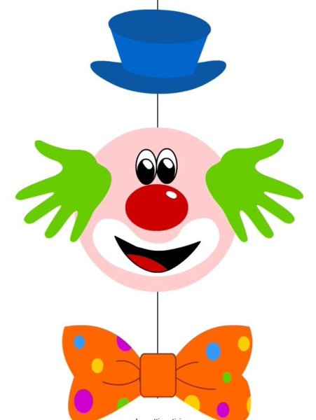 Аппликация "клоун"