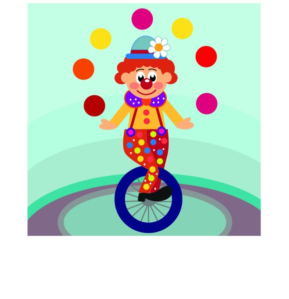 Клоун аппликация для детей