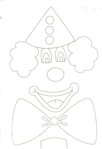 Аппликация "клоун"