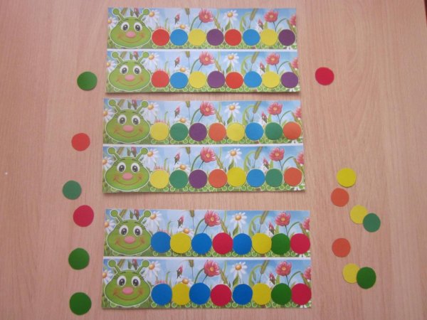 Цветная гусеница для детей