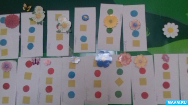 Аппликация в младшей группе шарики и кубики
