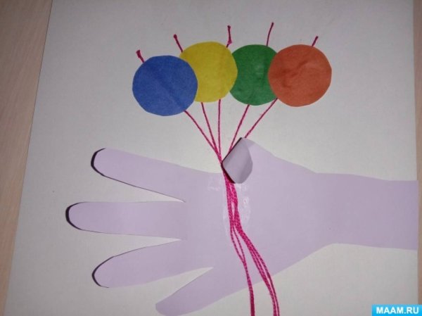 Аппликация воздушный шар в подготовительной группе