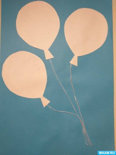 Аппликация воздушные шарики