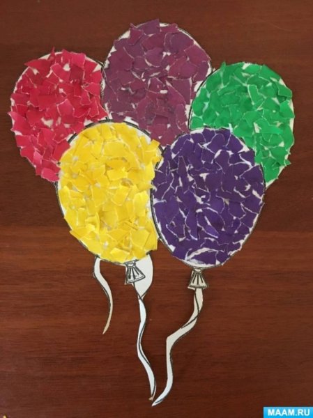 Аппликация воздушные шары