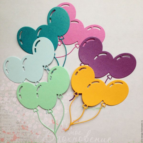 Аппликация воздушные шарики