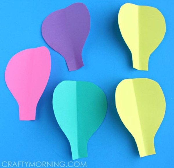 Воздушные шары из цветной бумаги