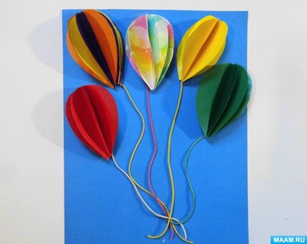 Воздушный шар аппликация объемная