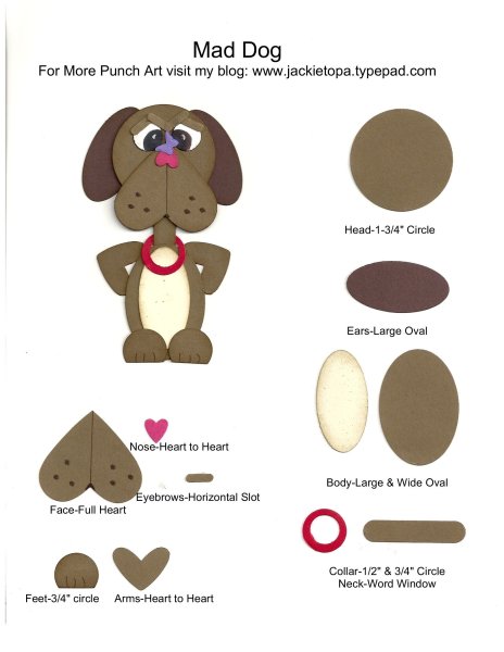 Аппликация собака из цветной бумаги