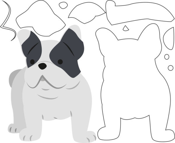 Аппликация щенок