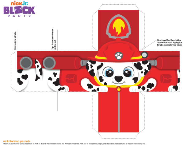 Щенячий патруль вырезать и склеить