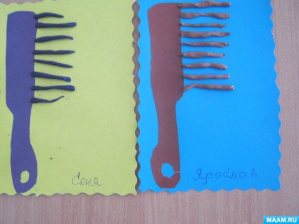 Рисование расческа в младшей группе