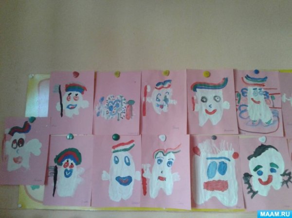 Аппликация на тему зубы