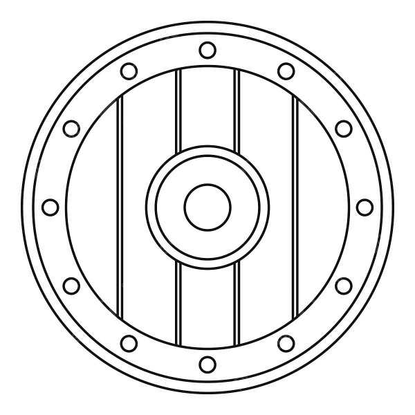 Щит раскраска