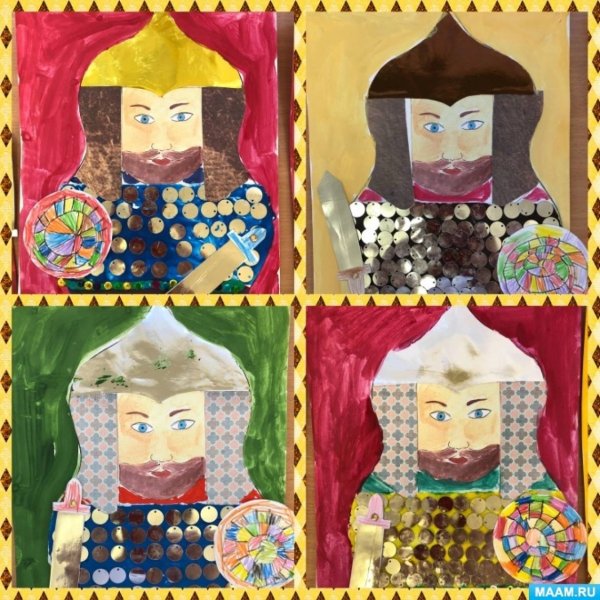 Аппликация богатырь