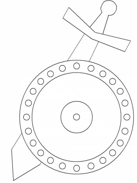 Щит русского богатыря раскраска