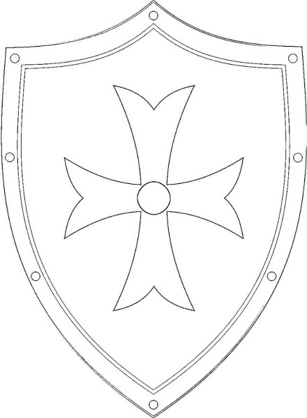 Раскраска щит богатыря