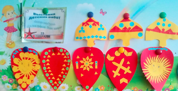 Аппликация на тему богатыри