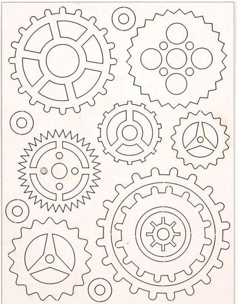 Шестеренки для скрапбукинга