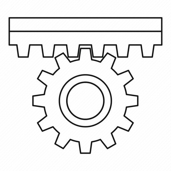 Зубчатая рейка и шестеренка векторный
