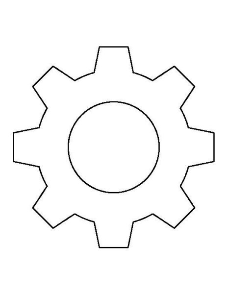 Трафарет "шестеренки"