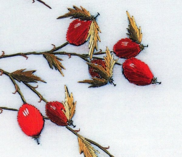 Ягоды гладью