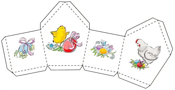 Пасхальные коробочки шаблоны