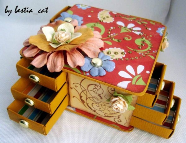 Из спичечных Коробков ящички