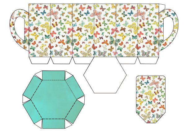 Развертка чашки из бумаги