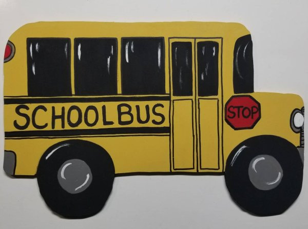 Аппликация школьный автобус