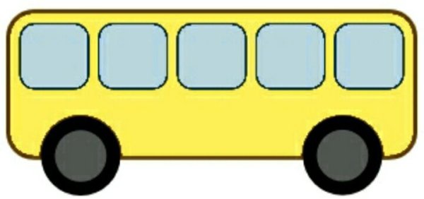 Аппликация автобус в средней