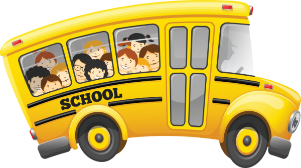 Мультяшный автобус на прозрачном фоне