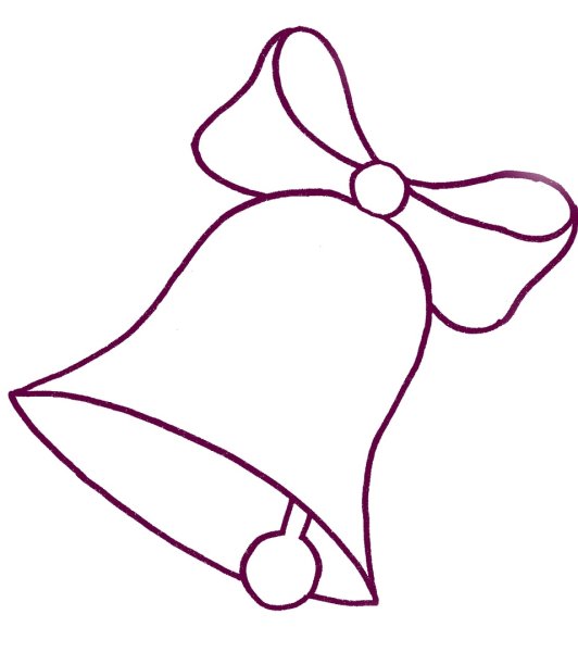 Колокольчик раскраска для детей