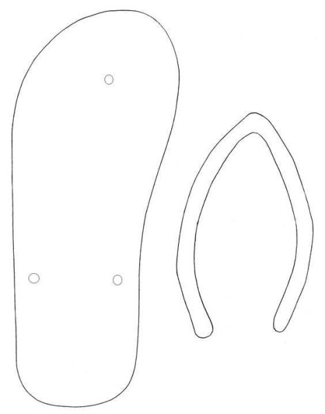 Шлепки шаблон