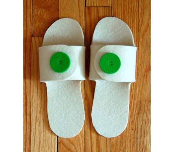 Тапочки из цветной бумаги