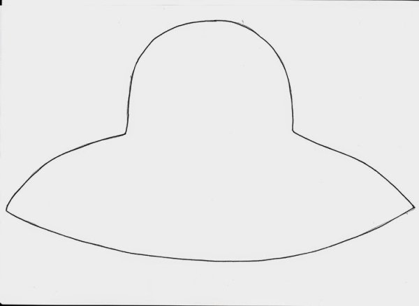 Шляпка трафарет для вырезания