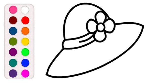 Трафарет шляпки