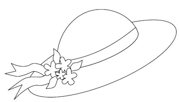 Шляпка раскраска для детей