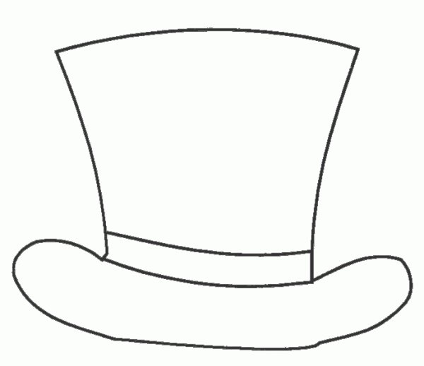 Шляпа снеговика трафарет