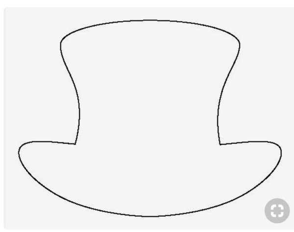 Шляпа шаблон для вырезания