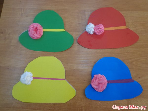 Аппликация шляпка