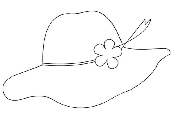 Шляпа раскраска для детей
