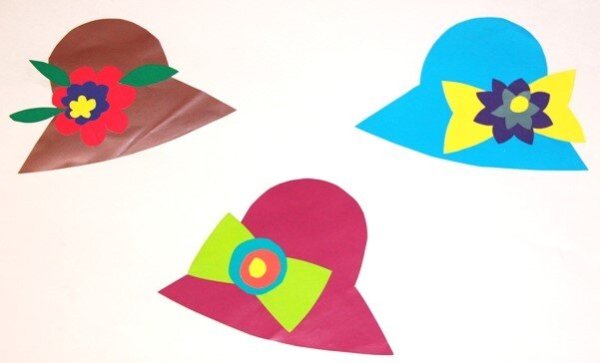 Шляпа аппликация в подготовительной группе
