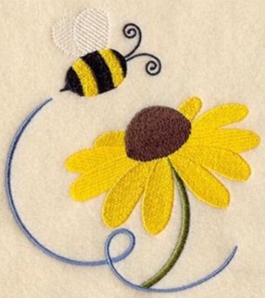 Пчелка аппликация из ткани
