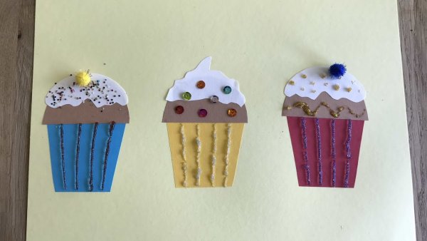 Аппликация пирожное