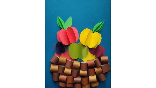 Фрукты из цветной бумаги