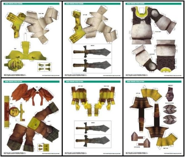 Шаблоны для бумажных фигурок