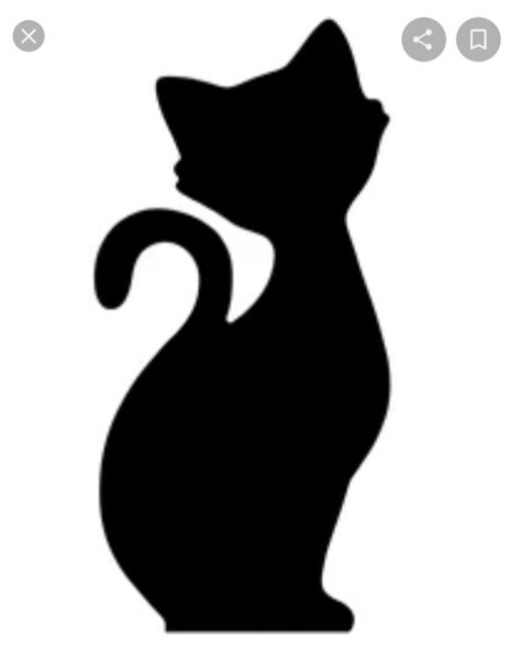 Силуэт кота для вырезания