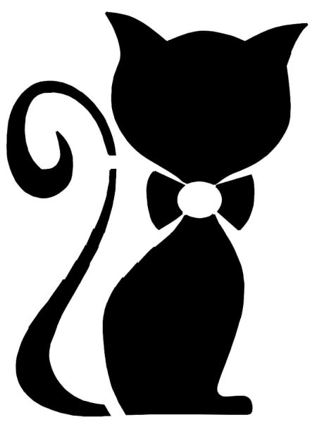 Трафареты кошек для декора