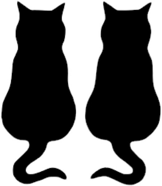 Кошка силуэт для вырезания